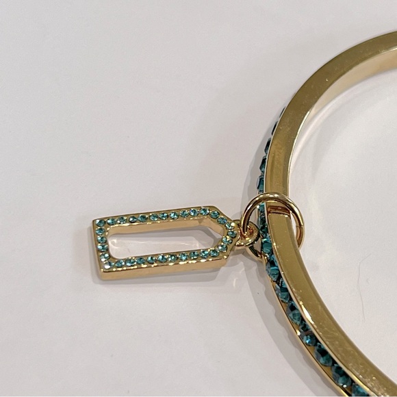 NWT Coach Pave Bangle (Color: Gold/Turquoise) - Picture 4 of 14